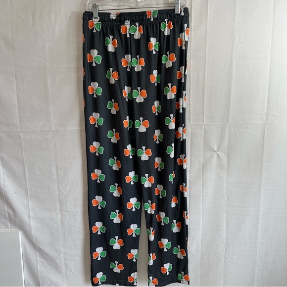 Bioworld Mens Irish Flag Shamrock Clover Print Pajama Loungewear Pants Medium - Picture 6 of 6